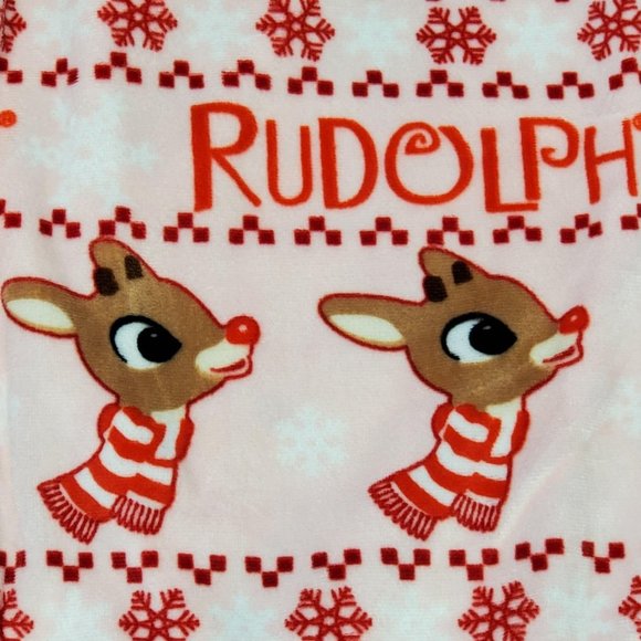 Rudolph Pajama Pants XS (0-2) Pink/Red - Picture 2 of 8